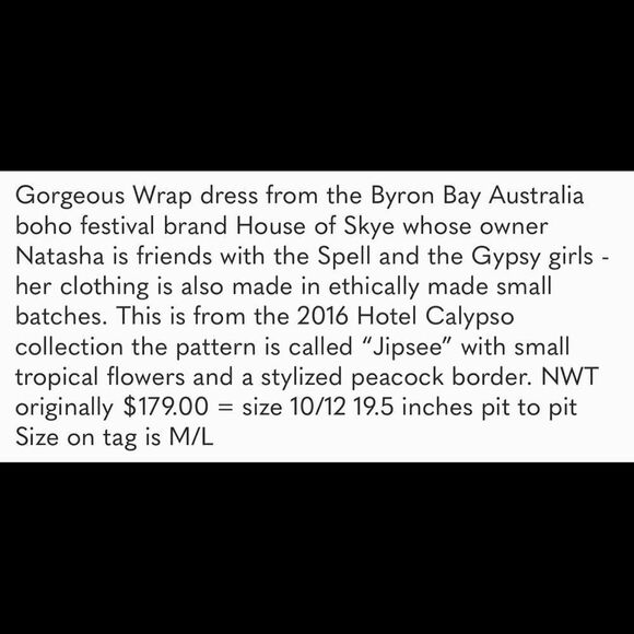 HOUSE OF SKYE BOHO ALOHA GYPSY RUFFLE WRAP DRESS - Picture 5 of 10